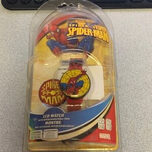 Marvel Spider-Man Red & Yellow Watch with Interchangeable opened battery dead